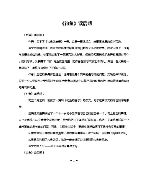 《钓鱼》读后感