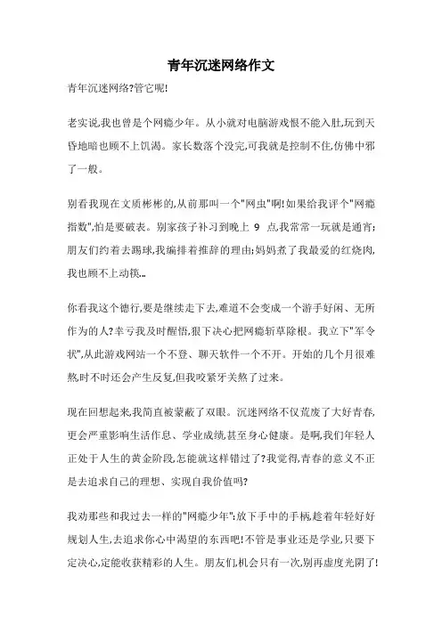 青年沉迷网络作文