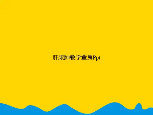肝脓肿教学查房Ppt.完美版PPT
