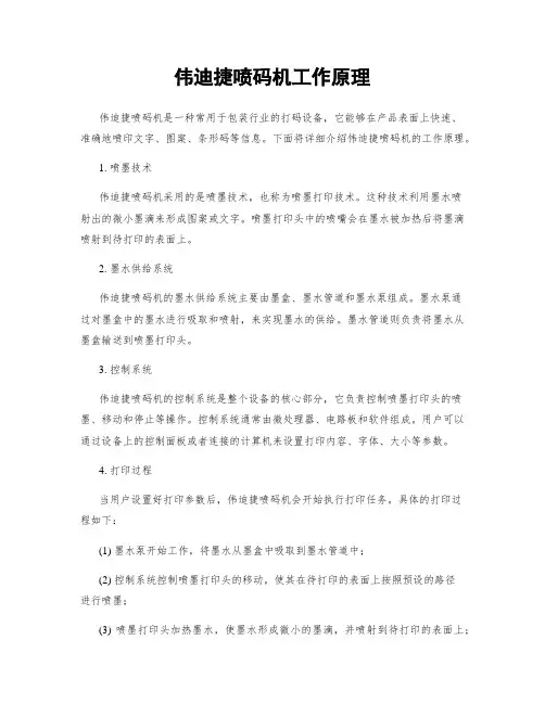 伟迪捷喷码机工作原理