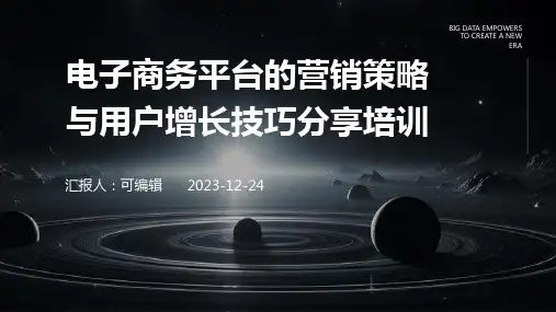 电子商务平台的营销策略与用户增长技巧分享培训ppt