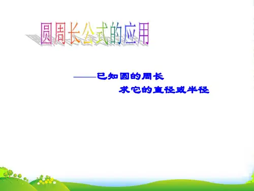苏教版五年级下册数学课件5.圆周长公式的应用 (共21张)
