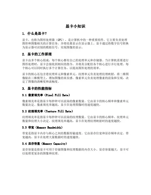 显卡小知识