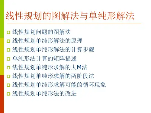 管理学线性规划的图解法与单纯形解法