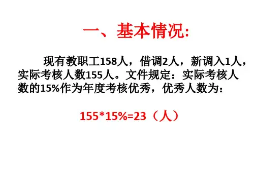 年度考核表填写