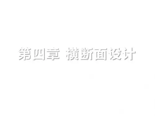 路勘第四章：横断面设计