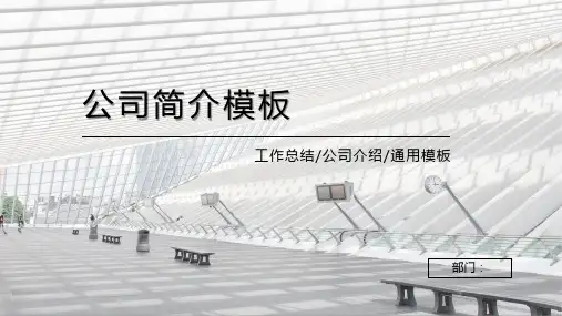 公司简介年度总结工作总结PPT模板
