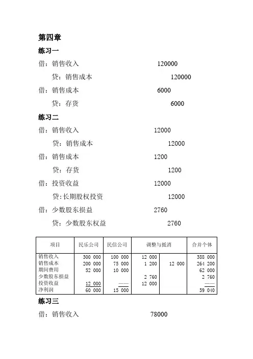 高级财务会计-陈信元-第四章