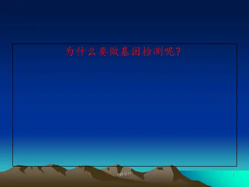 基因检测的意义  ppt课件