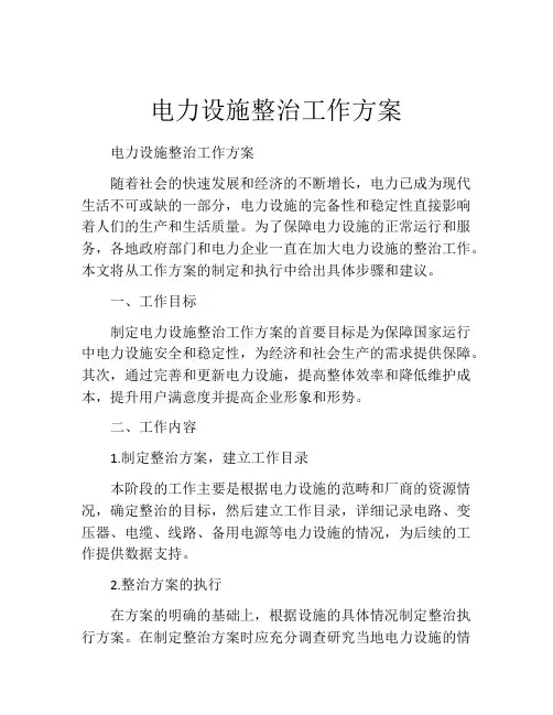 电力设施整治工作方案
