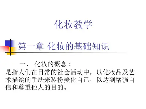 化妆教学1基础知识 演示文稿