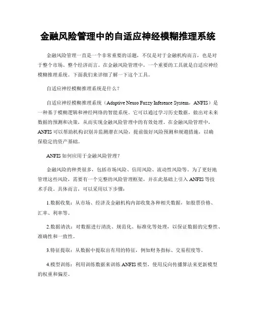 金融风险管理中的自适应神经模糊推理系统
