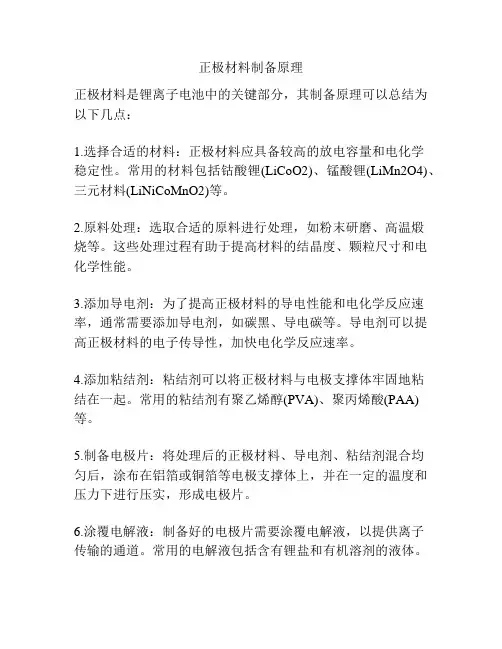 正极材料制备原理