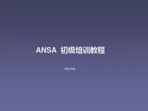 ansa应用基础(培训)-