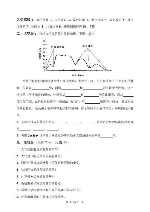 遥感复习题