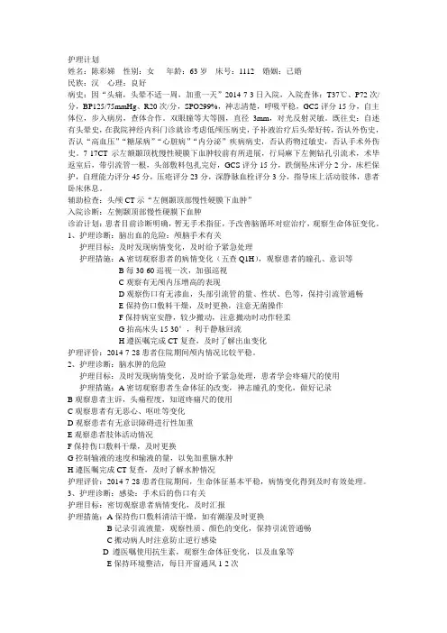 护理计划