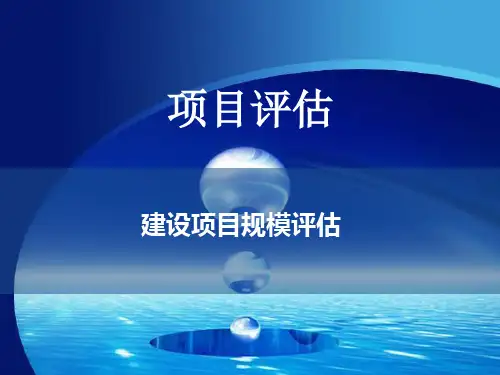 项目评估之建设项目规模评估