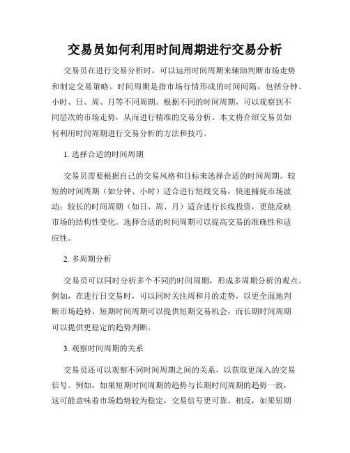 交易员如何利用时间周期进行交易分析