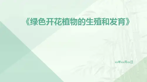 绿色开花植物的生殖和发育