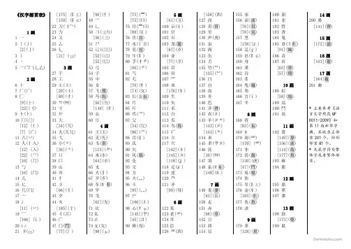 汉字部首表