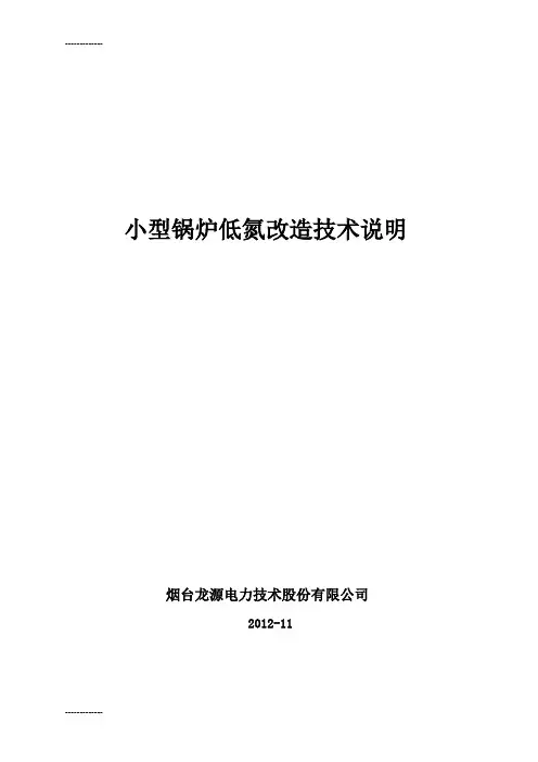 (整理)小型锅炉低氮改造技术说明