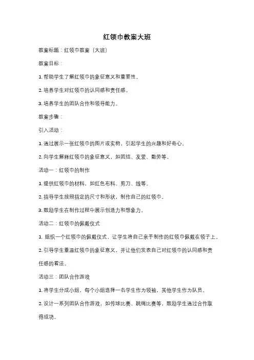 红领巾教案大班