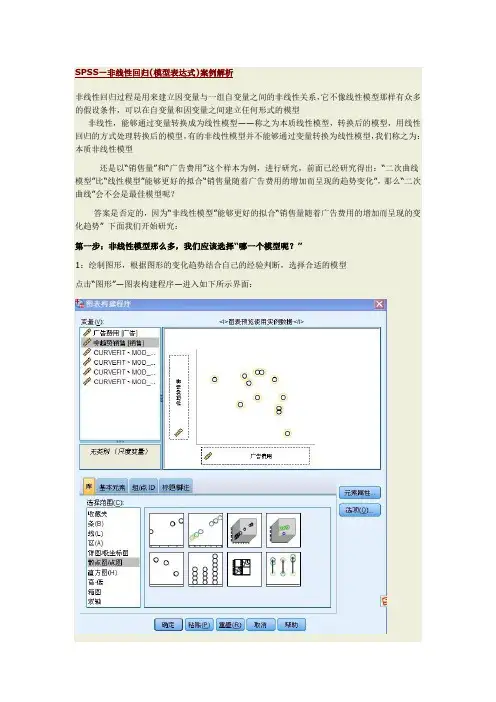 SPSS—非线性回归(模型表达式)案例