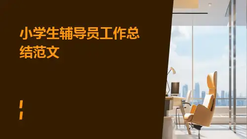 小学生辅导员工作总结范文PPT
