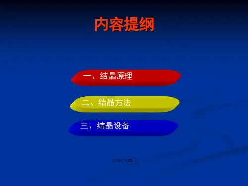 化工原理结晶原理方法设备