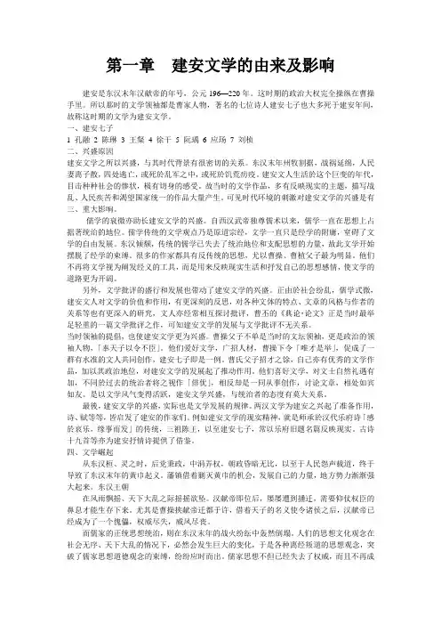 建安文学诗集