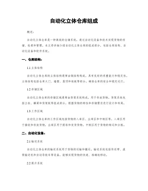 自动化立体仓库组成