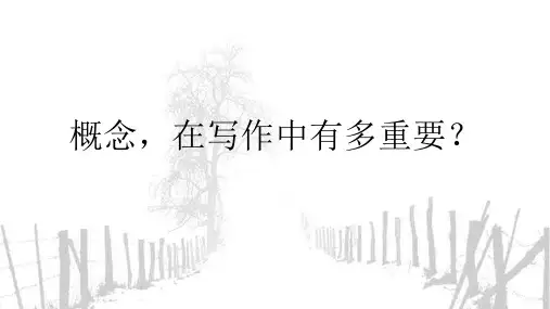 概念,在写作中有多么重要 课件(17张PPT)