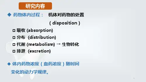 1.4.33章药代动力学药理学课件