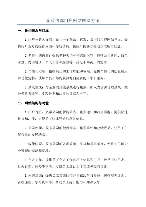 企业内部门户网站解决方案