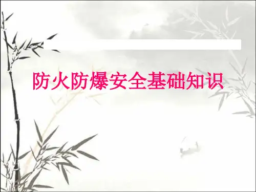 防火防爆安全知识 PPT