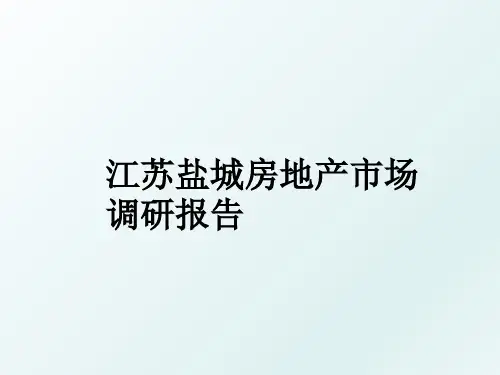 江苏盐城房地产市场调研报告