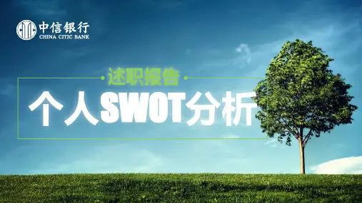 个人SWOT分析述职报告PPT模版