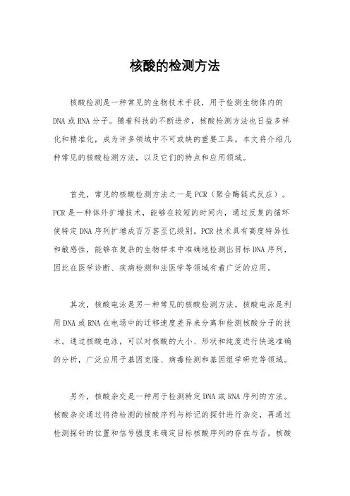 核酸的检测方法