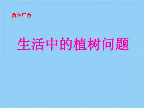 生活中的植树问题(共10张PPT)