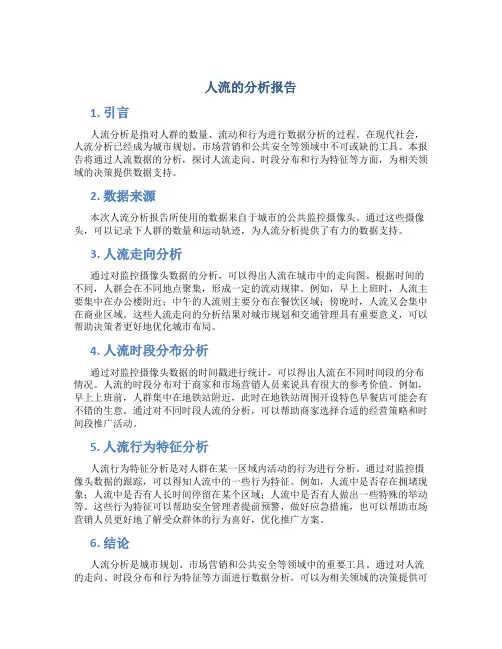 人流的分析报告