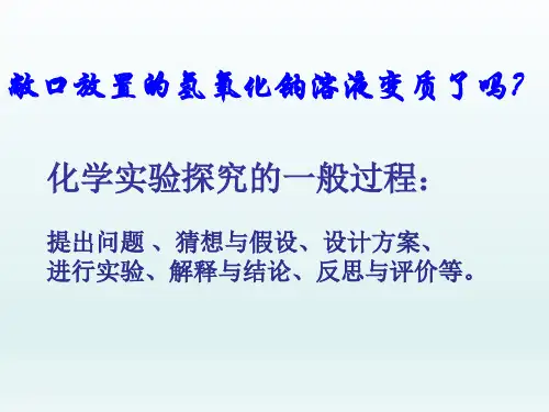 氢氧化钠变质的探究课件