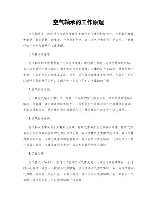 空气轴承的工作原理