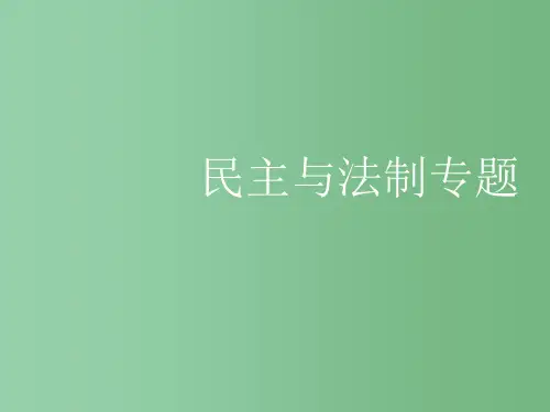 中考历史 民主与法制专题复习课件