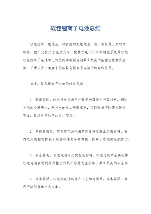软包锂离子电池总结