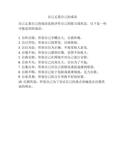 自己丈量自己的成语