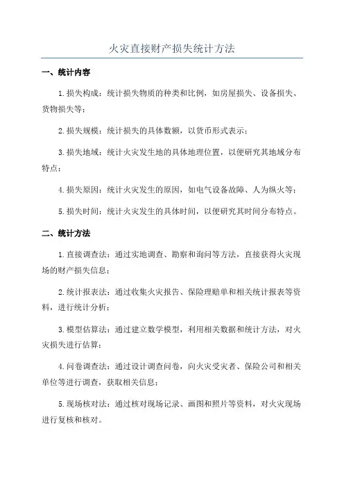 火灾直接财产损失统计方法