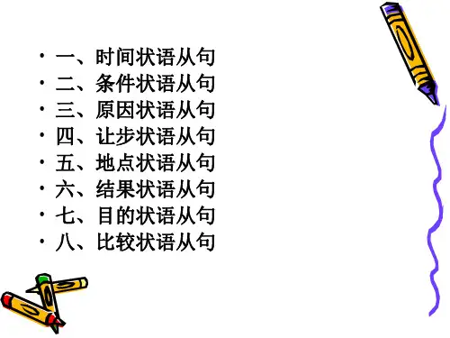 专四语法考点串讲状语从句ppt课件