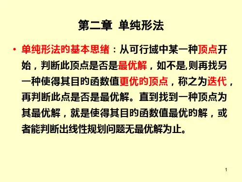 单纯形法专业知识讲座