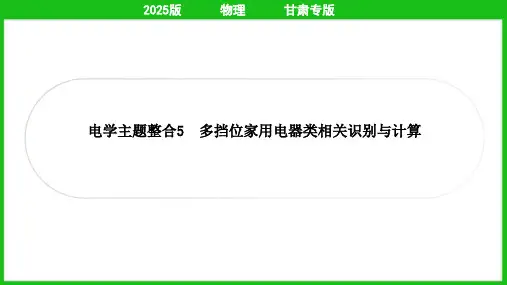 2025年中考物理总复习第二部分考点培优训练电学主题整合5多挡位家用电器类相关识别与计算