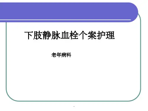 下肢静脉血栓个案护理ppt